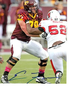 Foto de fútbol americano autografiada firmada por Eric Fisher Central Michigan Chiefs #1 en general - Imagen 1 de 1