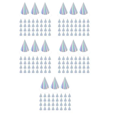  50 Pcs Baby Shower Hats Birthday Party Cap Colorful Paper Ice Cream Cone - Image 1 of 4