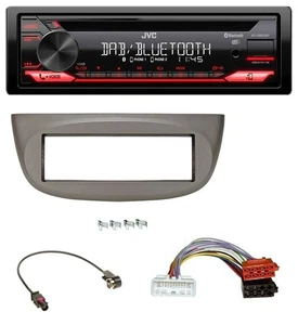 JVC CD DAB USB Bluetooth MP3 Autoradio für Renault Twingo ab 2015 beige-grau - Bild 1 von 8