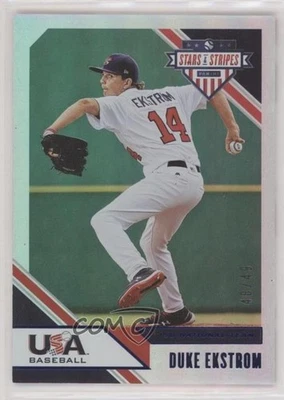2020 Panini USA Baseball Stars & Stripes Longevity Sapphire /49 Duke Ekstrom #61 - Image 1 of 2