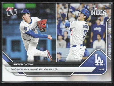 2025 Topps Now 10K's y 3 HR's Shohei Ohtani Los Angeles Dodgers #884 Foto 1 de 2