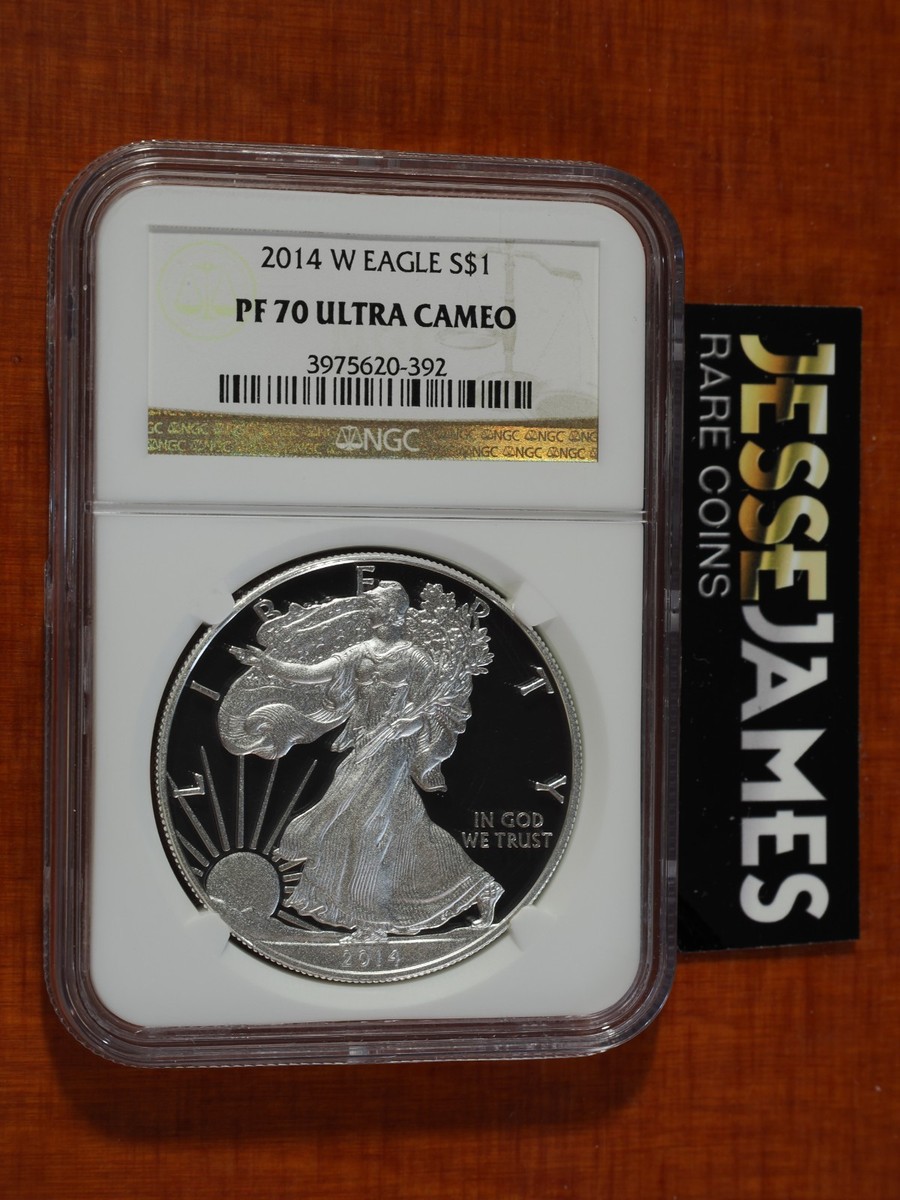 2014-W PCGS PR70DCAM シルバーイーグル 2014 $1 Silver Eagles, Proof Values & Prices By Issue