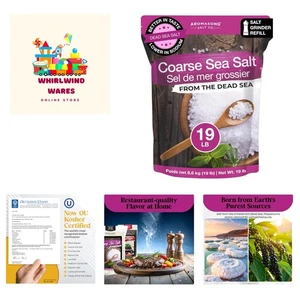 Sal marina 100 % natural a granel grado alimenticio 19 lb, grano grueso, grande resellable B... - Imagen 1 de 10