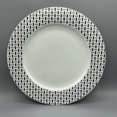 Stella узор на Spode дома обеденные тарелки, современный черный и белый набор из 4 - Изображение 1 из 4