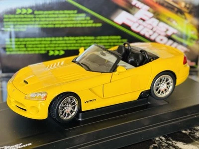 Fast & Furious 2003 Dodge Viper SRT-10 Yellow 1/18 Scale Diecast by ERTL - Image 1 of 4