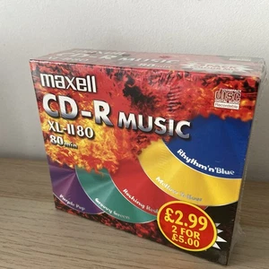 Maxell CD-R Music XL-II 80 Min leere beschreibbare CDs x5 versiegelt verpackt - Bild 1 von 5