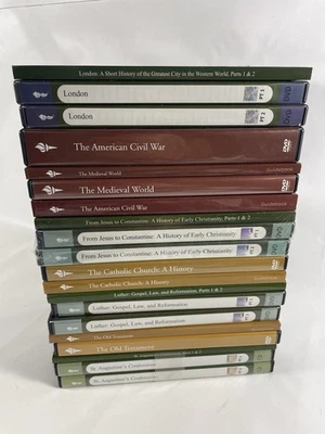 Lot THE GREAT COURSES DVDs & Guidebooks 8 Sets War Religions Bible History - Image 1 of 4