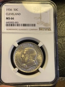 1936 Commemorative Half Dollar 50C Cleveland NGC MS66 - Picture 1 of 2