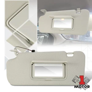 Gray Driver Left Side Sun Visor w/ Mirror Replacement for 09-14 Nissan Murano - Picture 1 of 8