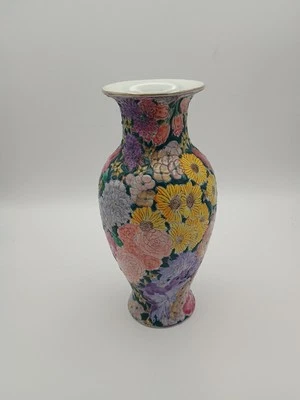 Декоративная китайская фарфоровая ваза цветы с ручной росписью - Изображение 1 из 4