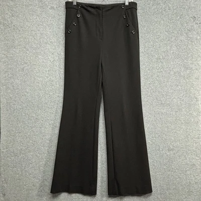 Pantalones de vestir de pierna acampanada de marinero negro White House Black Market 8R nuevos sin etiquetas Foto 1 de 4