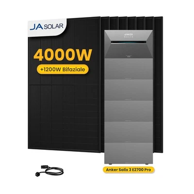 Balkonkraftwerk 4000W mit Speicher Anker Solix Solarbank 3 E2700 Pro Komplettset