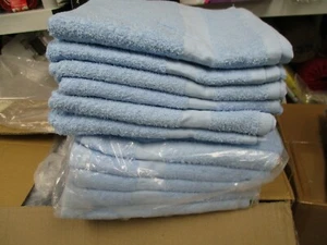 Pack of 6 , BLUE 22"X44" 100% Cotton 7 lb Economy Hotel / Gym/Spa Bath Towels - Picture 1 of 4