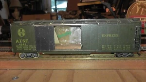 HO Tenshodo long automobile box car santa fe sf Japan 1953 wood brass wheels imp - Picture 1 of 3