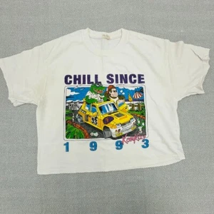 Chill Since '93 KonKay Cut-Off T-Shirt White Medium John Galt California - Picture 1 of 7