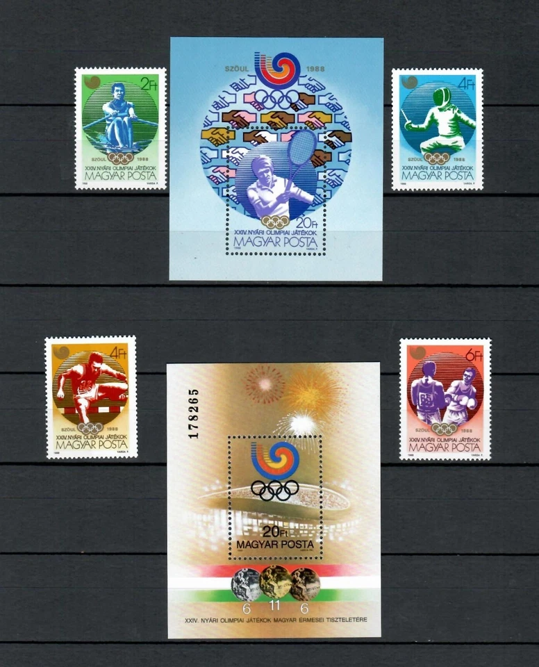 HUNGARY EUROPLE OLYMPICS SPORTS MNH SOUVENIR SHEET & SET STAMPS  LOT (HUNG 133) - Image 1 of 1