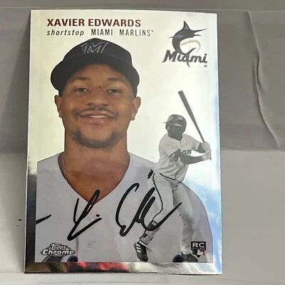 2023 Topps Chrome Platinum Refractor #149 Xavier Edwards Miami Marlins Baseball - Image 1 of 2