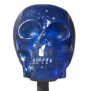 Custom blue Skull hot rod Shift Knob Shifter Head gear handle Car pickup truck - Picture 1 of 3