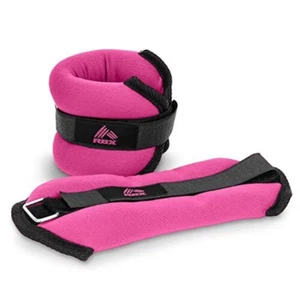 Wrist Weights 1 Lb Weighted Workout Gloves Set Strength Training Thum Pink - Picture 1 of 12