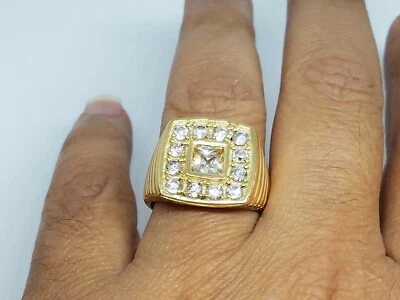 Sale GOLd 14k Mens ring solid Yellow  size 11 ask 9 10 12 13 - Image 1 of 4