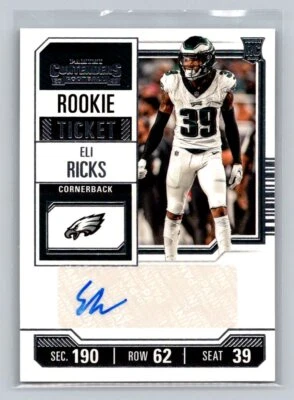2023 PANINI CONTENDERS ELI RICKS #233---ROOKIE AUTOGRAPH! - Image 1 of 2