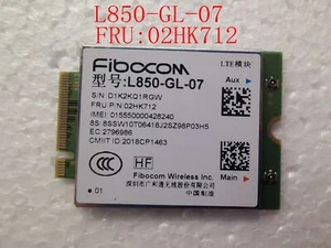 4G LTE L850-GL-07 Card for Thinkpad T490 T490s T14 T14s L14 L15 X390 02HK712 - Picture 1 of 5