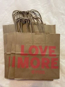 5 Victoria's Secret PINK LOVE MORE LOGO Paper Shopping Gift Bags SMALL NEW - Picture 1 of 2