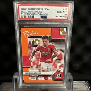 Enzo Fernandez 2022-23 Donruss FIFA Die Rookies Grün PSA 10 - Bild 1 von 2