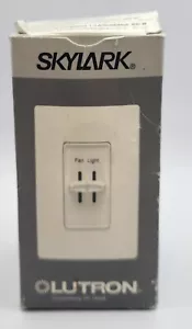 Lutron Skylark, S2-LFSQ-LA, Light Almond -Dual Wall Dimmer Fan Switch - Slide - Picture 1 of 6