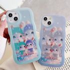 Case for Various Phone Wavy edge Cute Love Rabbit Shockproof Shell Soft Covers