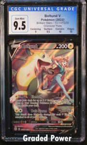 Brilliant Stars Boltund V CGC 9.5 Holo (0049) TG13/TG30 Pokemon - Imagen 1 de 2