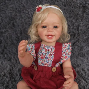 22inch Lifelike Reborn Baby Doll Girl Princess Full Body Vinyl Newborn Toddler  - Picture 1 of 12