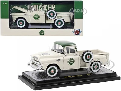 1958 GMC STEPSIDE PICKUP LIGHT BEIGE "QUAKER STATE" 1/24 DIECAST M2 40300-113 B - Image 1 of 4