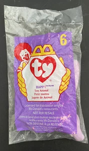 McDonald’s & TY Teenie Beanie Babies - "HAPPY" (1998) ~ Brand New ! - Picture 1 of 2