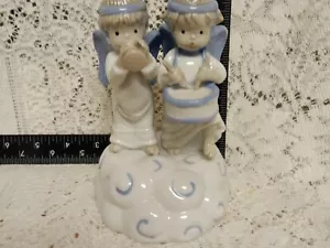 Vntg 1985 Music Box MANN Porcelain Angels (Hark The Heral Angels Sing) - Picture 1 of 5