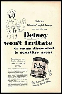 Delsey Toilet Tissue Advert Vintage Retro Style Metal Sign Plaque, lavatory loo - Picture 1 of 1