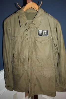 Rare Original WW2 U.S. Marine's Name Tag Patched M43 Combat Jacket, 1944 dated - Image 1 of 4