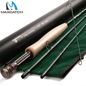 Maxcatch Fly Rod V-TOP 9 PIEDI 5/6/8WT 4 pezzi azione rapida (IM12) con tubo di alluminio - Foto 1 di 10