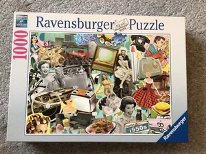 1000 Teile Puzzle "Grüße aus den 50er Jahren". VON RAVENSBURGER 27" x 20" - Bild 1 von 3