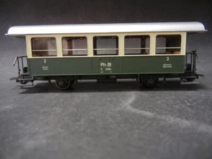 Bemo 3238 114 H0m RhB C 2084 carrozza passeggeri a due assi verde crema nuova in scatola - Foto 1 di 3