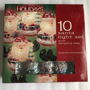 Home For The Holidays 10 Santa String Light Set With Dangling Legs 2003 - Picture 1 of 10