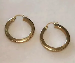 14k A.G. Gold hoop earrings - Picture 1 of 7