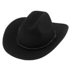 Fiebig Cowboy Hat Wool Black Western Hats Malleable Felt Wool Felt