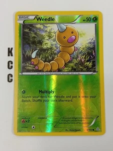 Juego de cartas coleccionables Weedle 1/160 Reverse Holo Primal Clash Pokemon - Imagen 1 de 2
