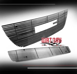 07-13 GMC YUKON XL 1500 2500 PARTE SUPERIOR DELANTERA + PARACHOQUES REJILLA BILLET COMBO LOGO ABIERTO - Imagen 1 de 4
