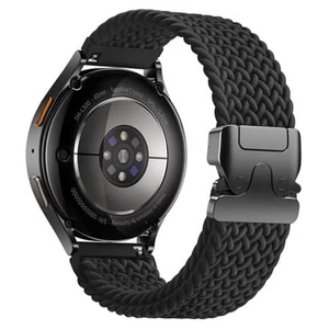 Stretchy Braided Band Compatible with Samsung Galaxy Watch 7 Band/FE 6 5 Black - Picture 1 of 7