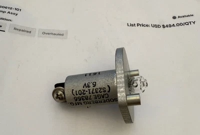 Aircraft parts for sale Lamp Assy PN:DS0612-101 - Image 1 of 4
