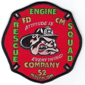 Parche OHIO - Mason Fire Company 52 - [Motor/Rescate/Escuadrón] Estilo Maltés - Imagen 1 de 1
