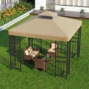 10'x10' Replacement Canopy Top Cover Only for Gazebo, Double Tiered Gazebo Co... - Picture 1 of 7