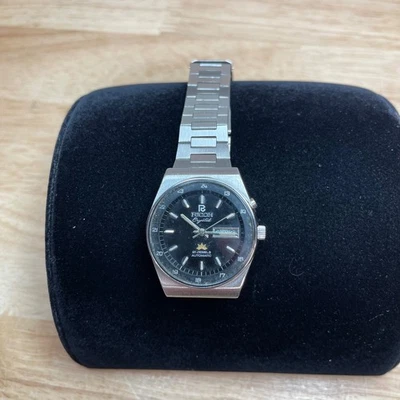 Reloj Pulsera Hombre Vintage Ricoh Cristal Automático Esfera Negra Día/Fecha 21 Joyas Foto 1 de 4